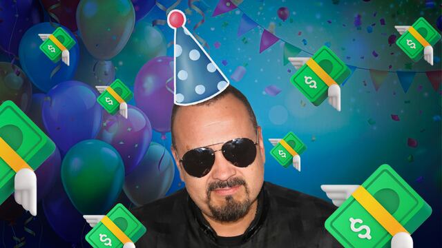 Pepe Aguilar aventó billete en su fiesta de cumpleaños