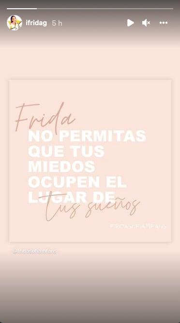 Frida Sofía comparte mensaje