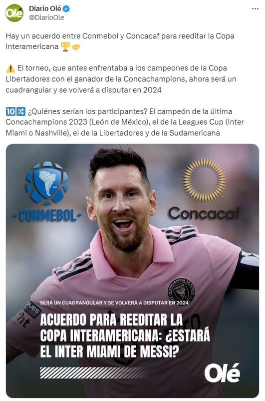 Lionel Messi y la Copa Interamericana