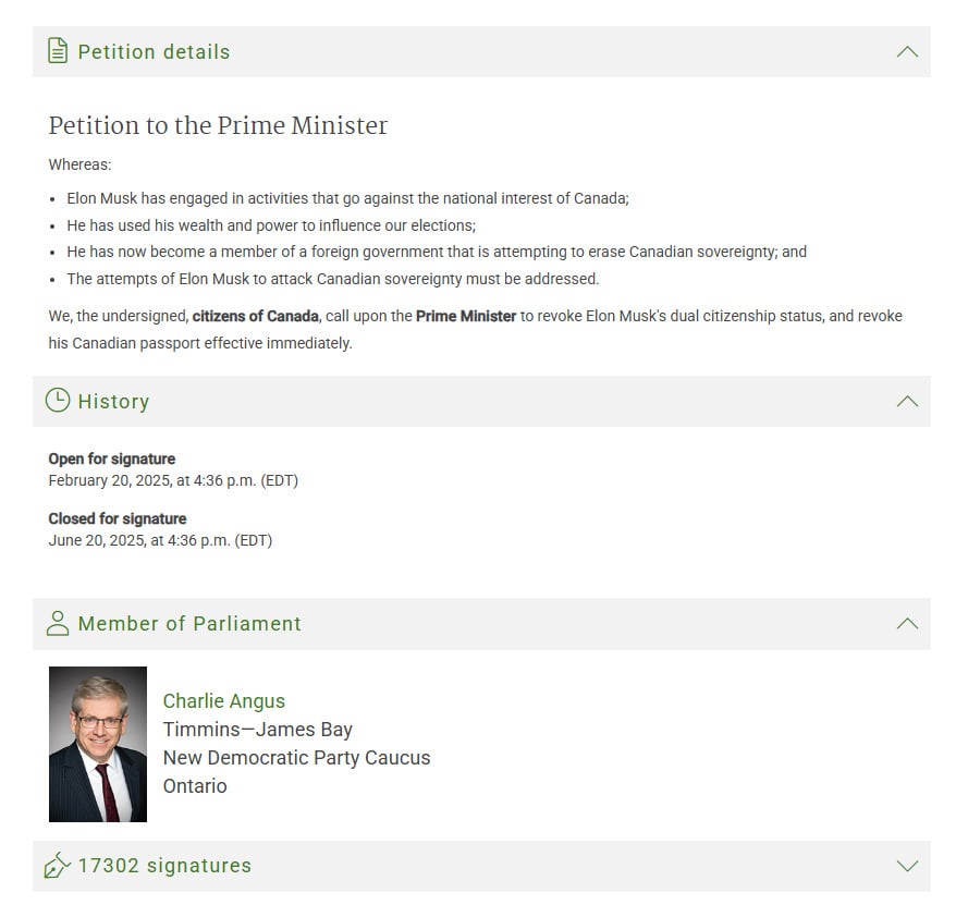 Elon Musk podría perder la ciudadanía de Canadá por estas razones