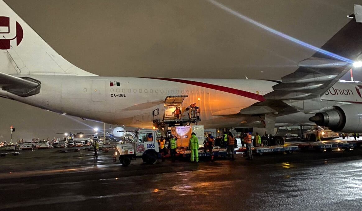 Cargamento de vacunas/@SRE_mx