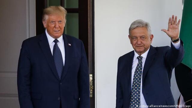 Donald Trump recibe a AMLO