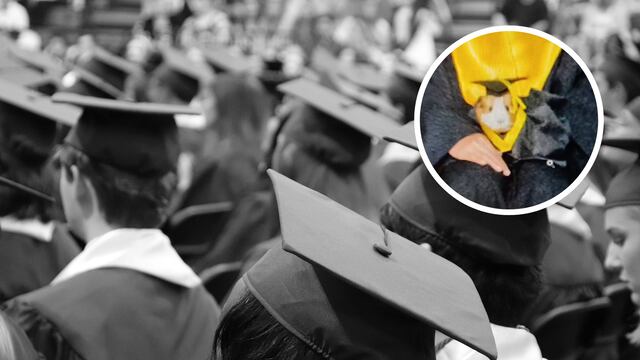 Intruso en foto de graduación