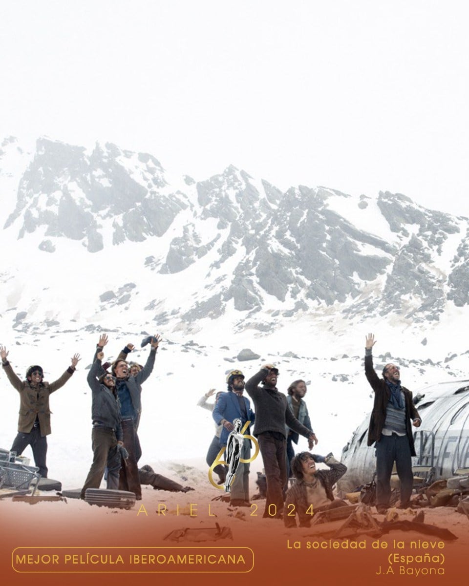 La sociedad de la nieve, ganadora a los Premios Ariel 2024 en la categoría Mejor Película Iberoamericana