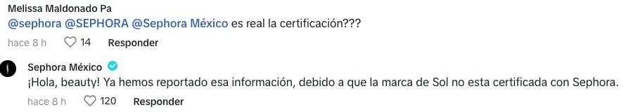 Sol León presume su certificación con Sephora, pero la tachan de mentirosa