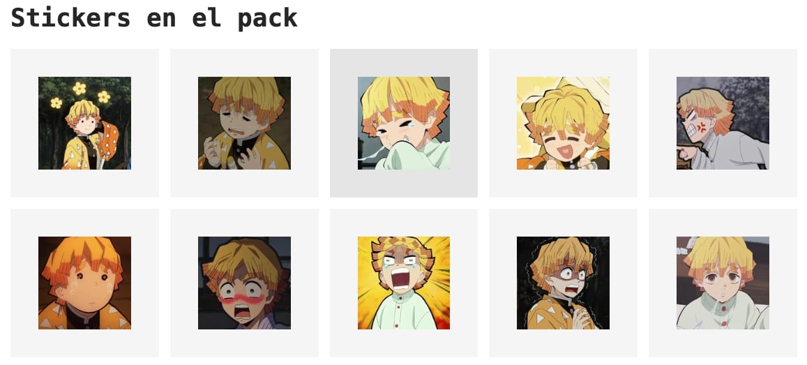 Stickers de Zenitsu Agatsuma