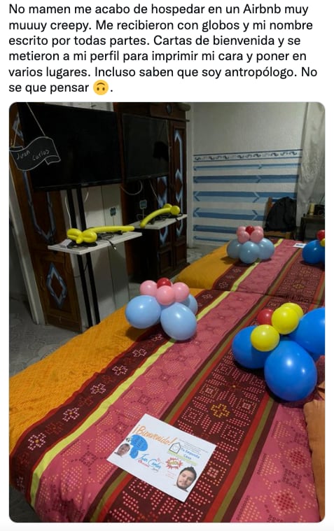 Denuncia a habitación 'creepy' de Airbnb