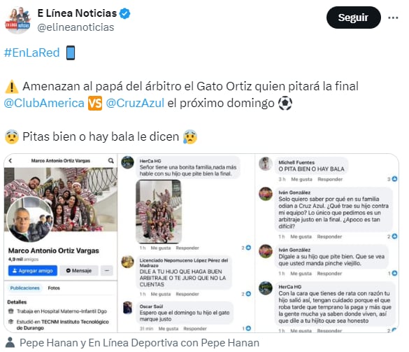 Amenazan a familia de Marco Ortiz