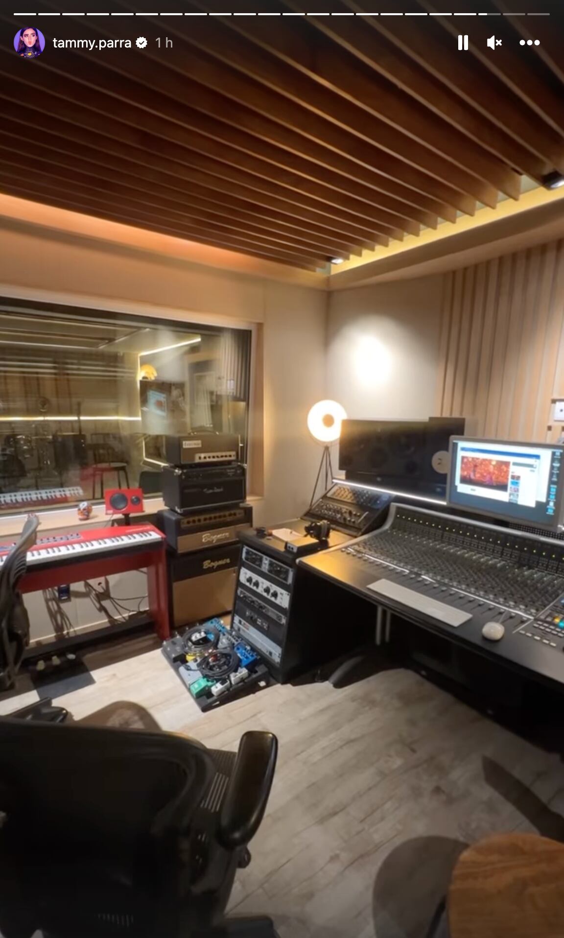 Tammy Parra se deja ver grabando una canción