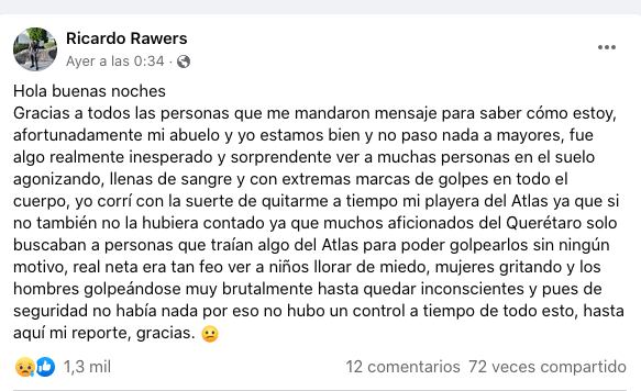 Aficionado protegiendo a su abuelo