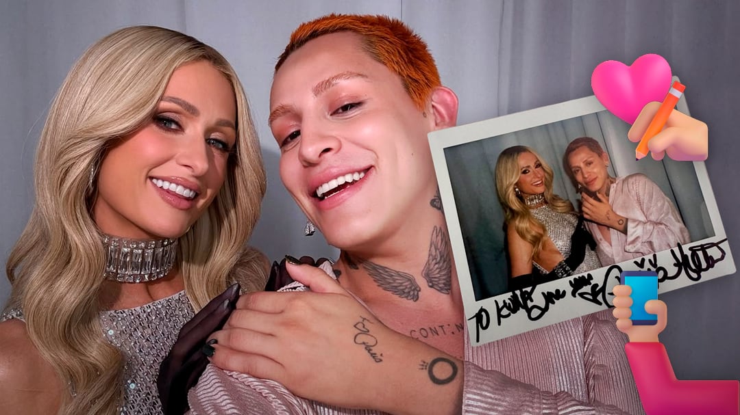 Kunno le enseñó su tatuaje a Paris Hilton, el que se hizo cuando le autografió su mano hace dos años