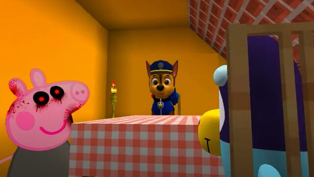 Bluey y Chase de Paw Patrol