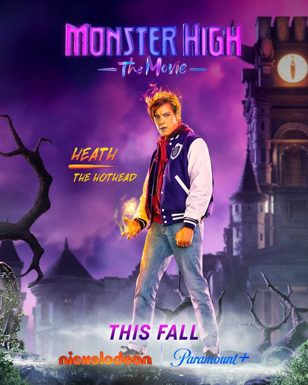 Justin Derickson es Heath Burns en la película Monster High