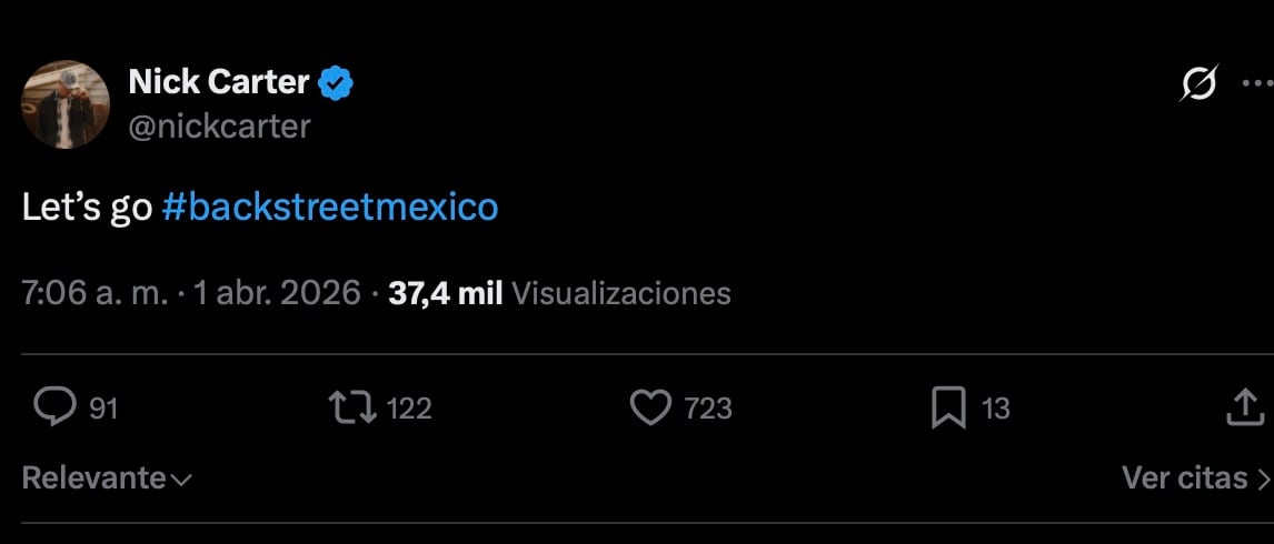 Nick Carter sugiere regreso de Backstreet Boys a México: fans dudan por el 1 de abril