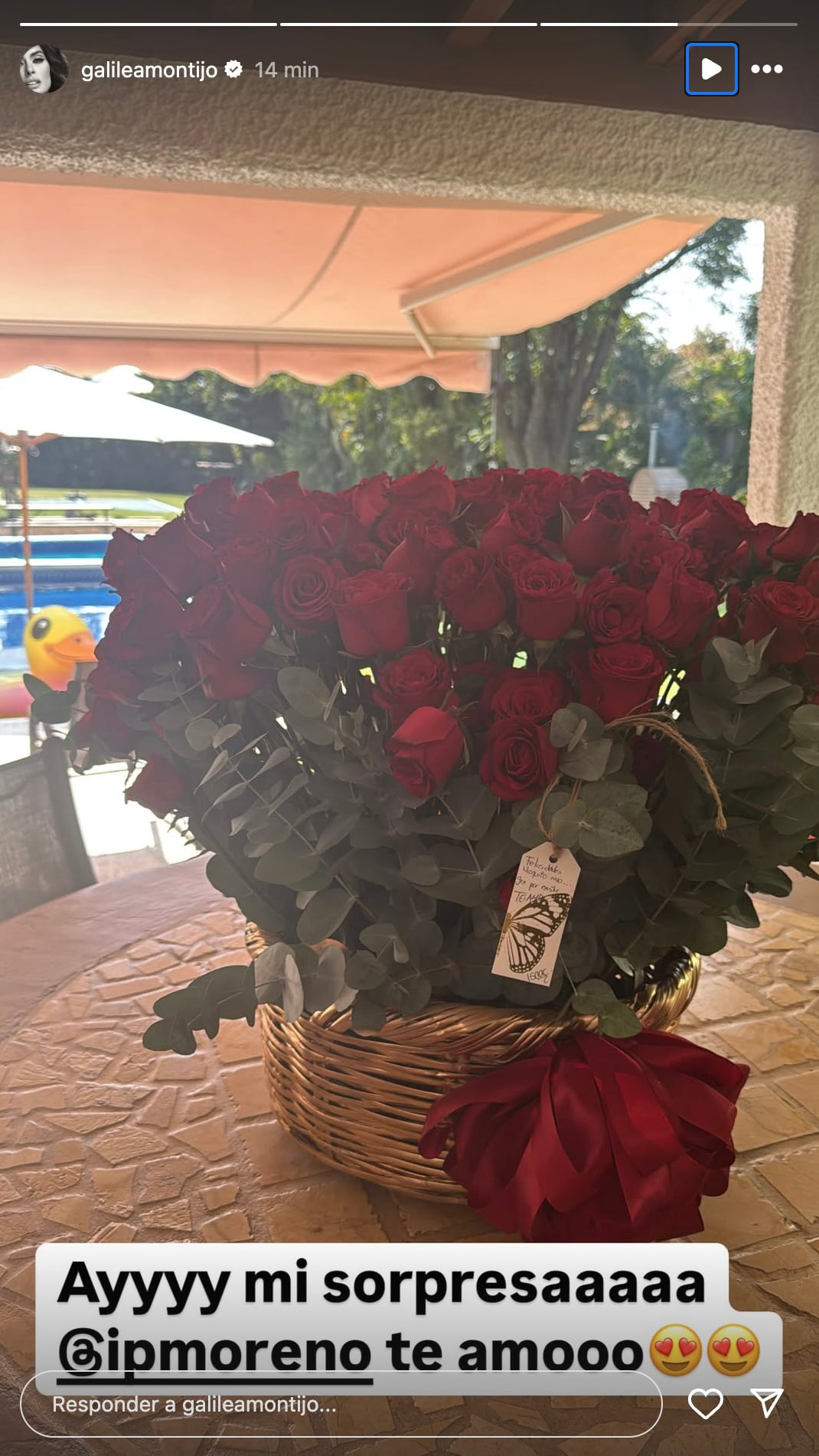 Galilea Montijo recibió un ramo de rosas por el Día de San Valentín
