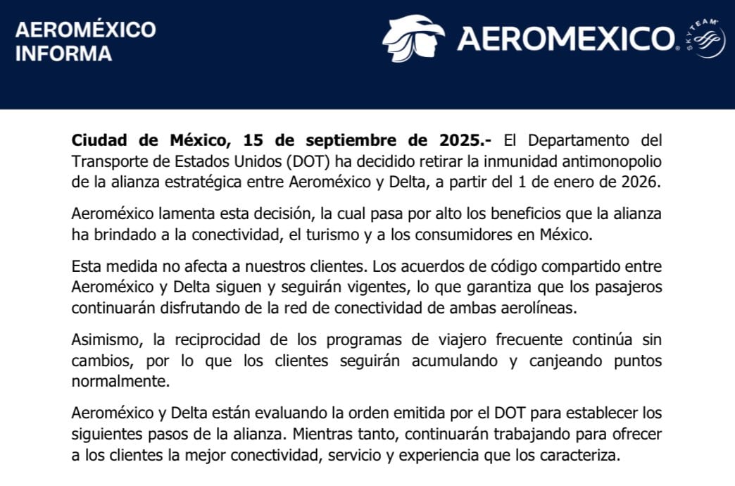 Alianza Aeroméxico-Delta Airlines