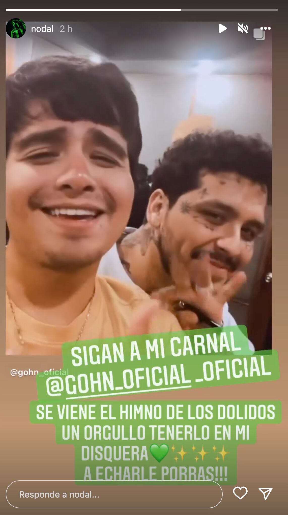 Gohn y Christian Nodal