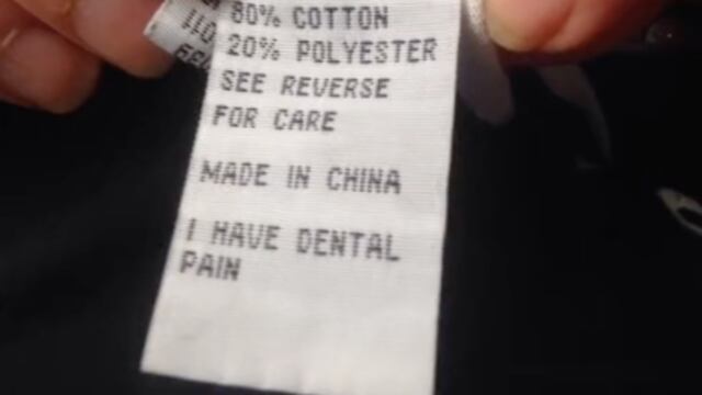 Supuestos mensajes de ayuda en ropa de Shein