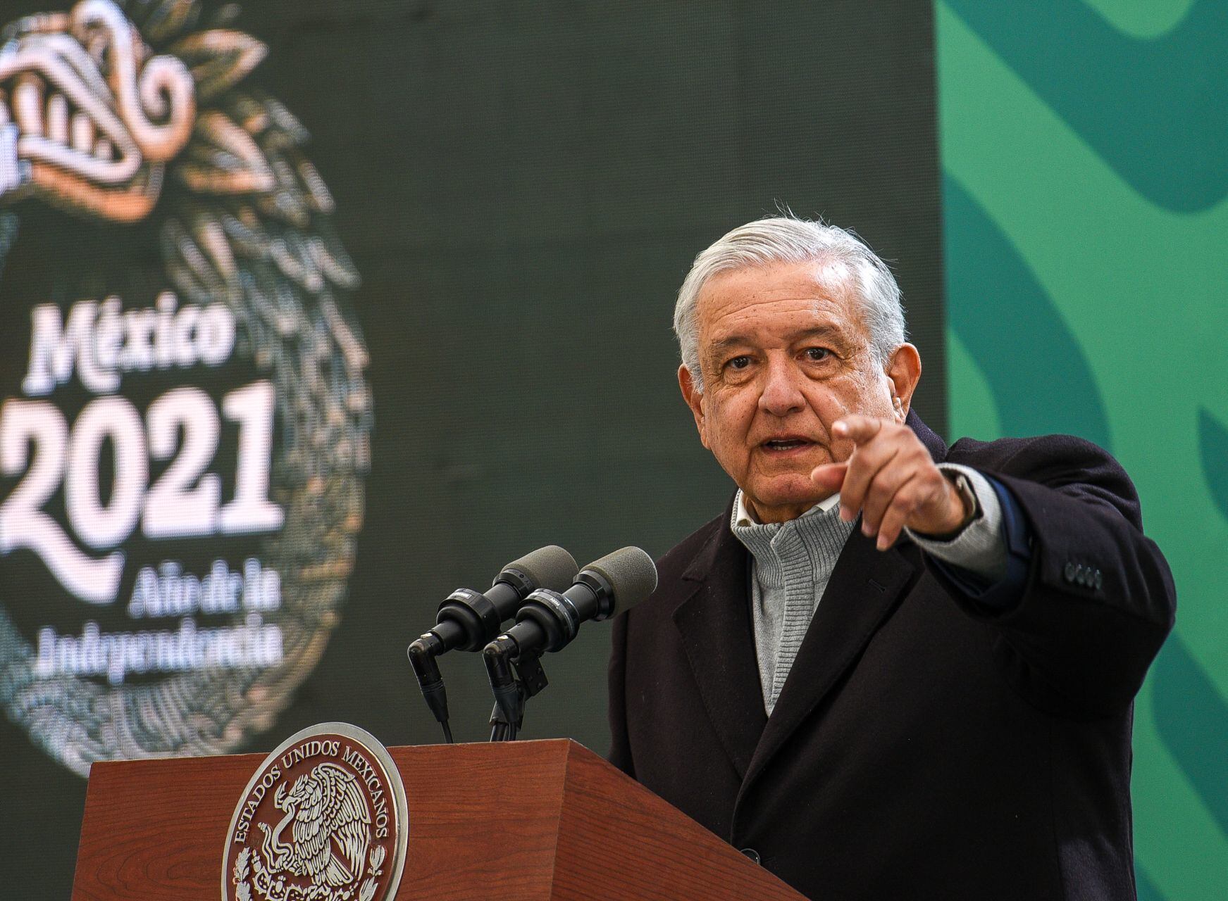 AMLO en la 22 Zona Militar en Rayón, Edomex