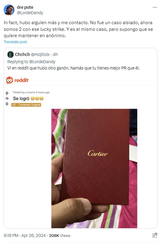 Desconocido también habría comprado aretes Cartier con el error en el precio