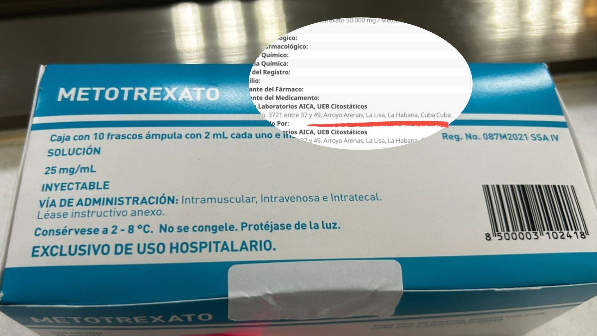 Metrotexato producido en Cuba comienza a distribuirse en hospitales de México para pacientes con cáncer
