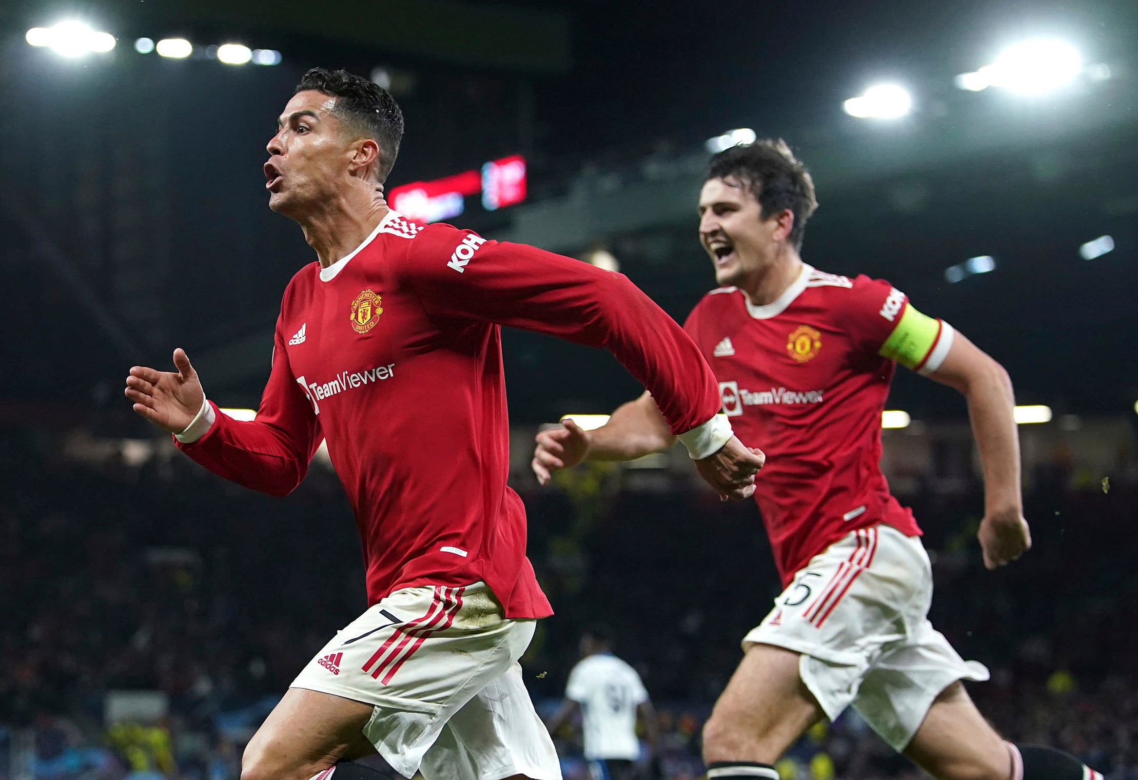 Cristiano Ronaldo celebra el gol del triunfo para el Manchester United
