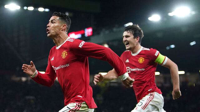 Cristiano Ronaldo celebra el gol del triunfo para el Manchester United