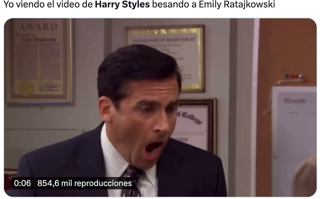 Harry Styles y Emily Ratajkowski se besan apasionadamente y los fans están "en shock"