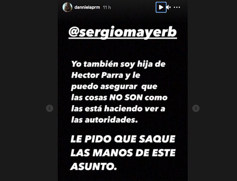 Daniela Parra pide a Sergio Mayer no involucrarse