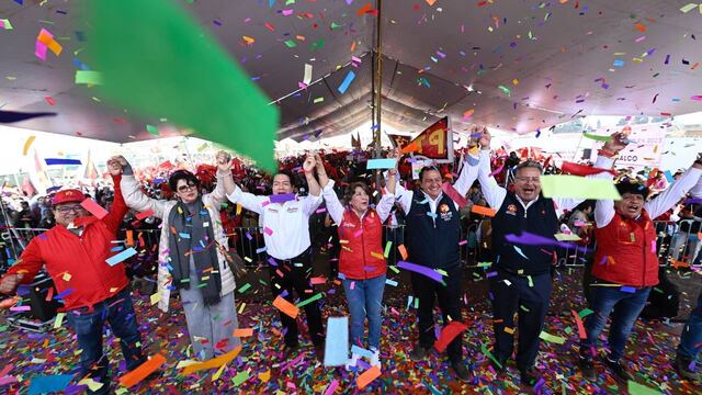 Delfina Gómez en su penúltimo día de precampaña en el Estado de México