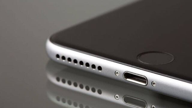 Puerto Lightning del iPhone 7.