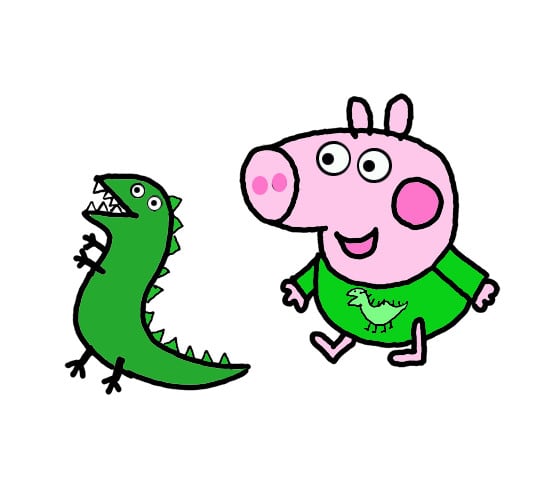 Sticker dinosaurio de George: Peppa Pig