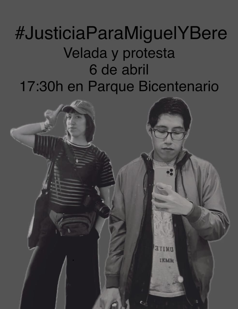 Protesta para exigir justicia por Miguel Ángel y Berenice