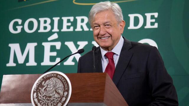 AMLO en conferencia matutina.