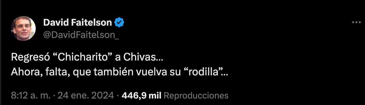 David Faitelson sobre regreso de Chicharito Hernández a Chivas