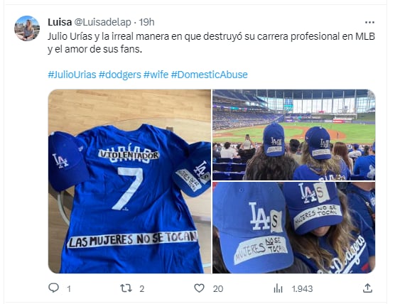 Tweet contra Julio Urías