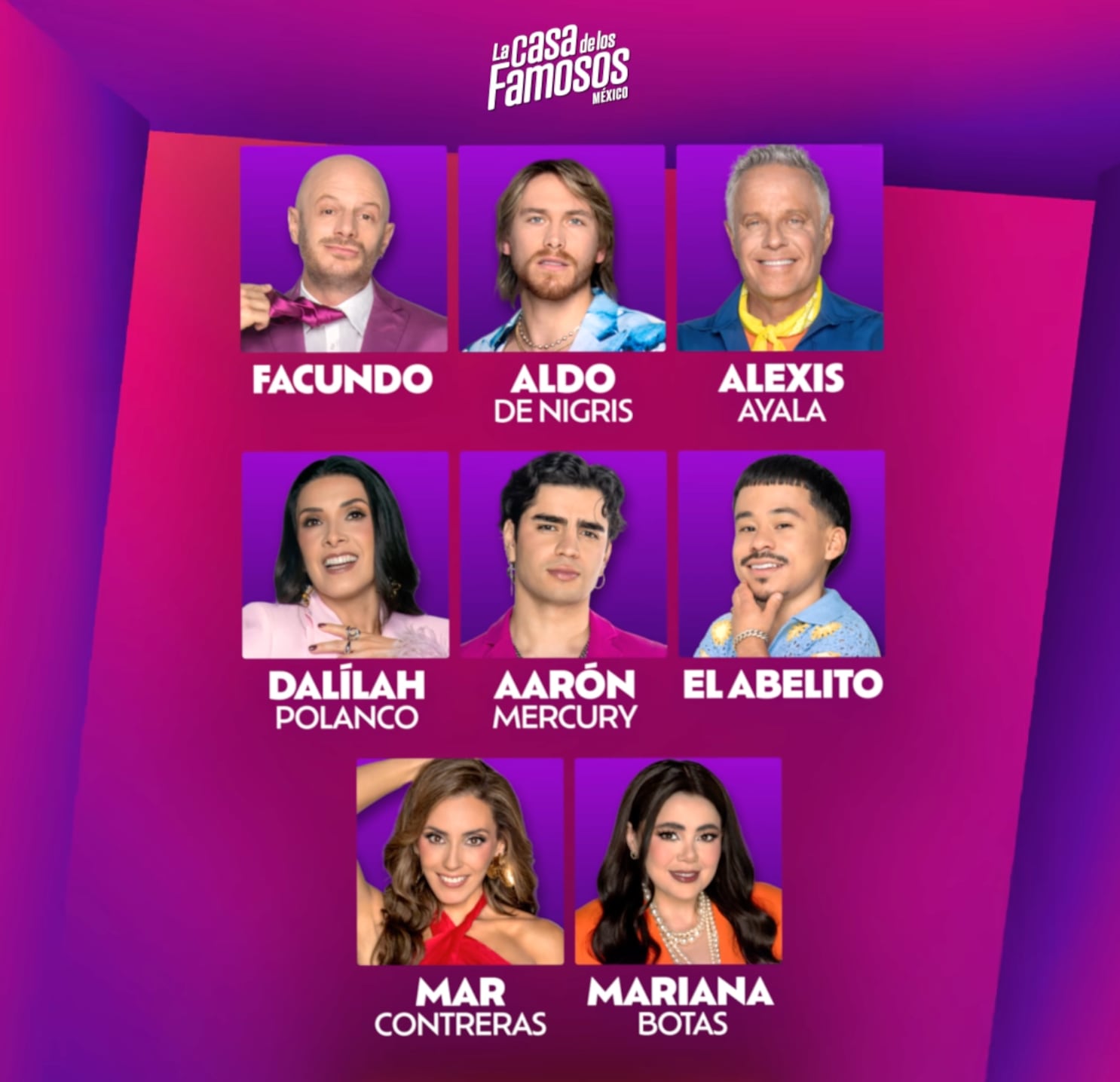 Nominados al 27 de agosto en La Casa de los Famosos México 2025