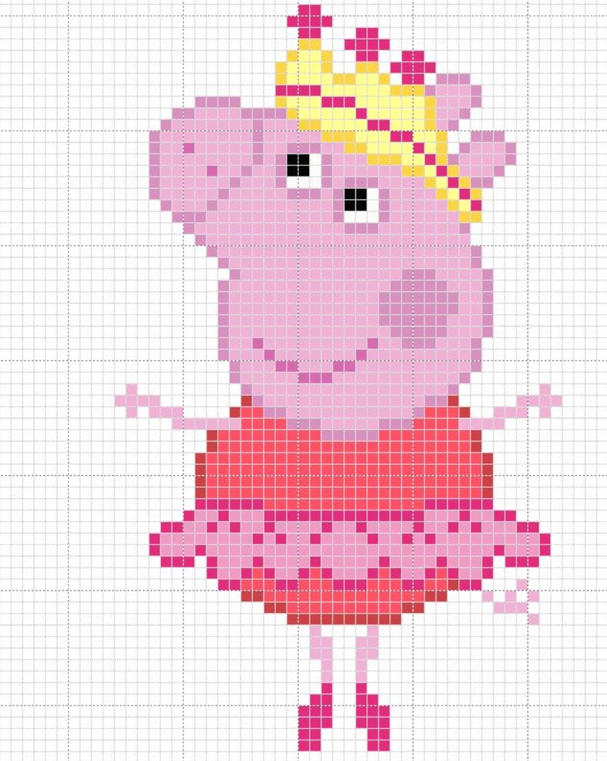 Peppa Pig para bordar en bicicleta