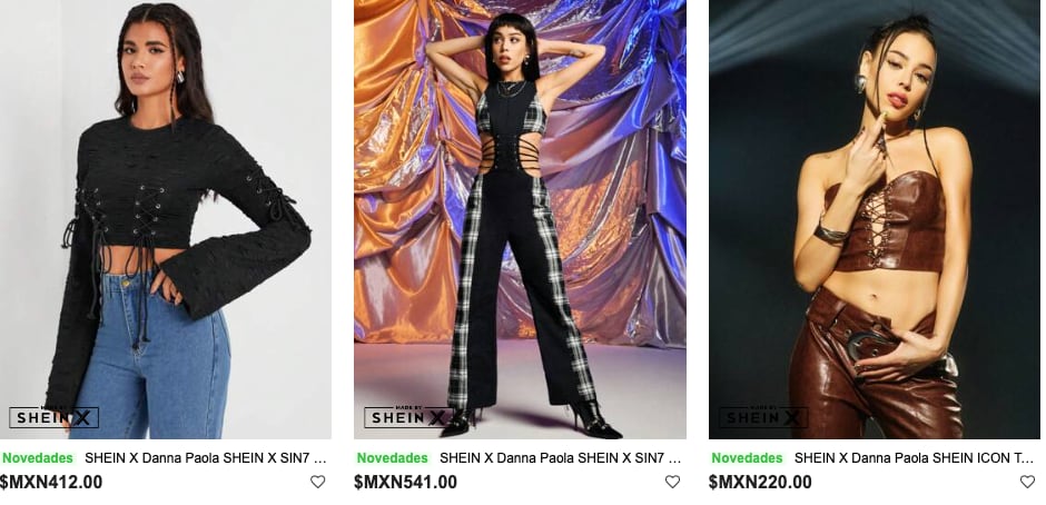 Las prendas baratas de la nueva colección de Shein x Danna Paola