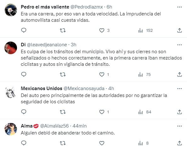 ¿Qué pasó en Puebla? Automovilista imprudente provoca carambola de ciclistas en Huejotzingo (VIDEO)