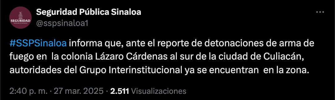 Culiacán hoy 27 de marzo 2025: Enfrentamiento en colonia Lázaro Cárdenas deja vehículos incendiados y heridos