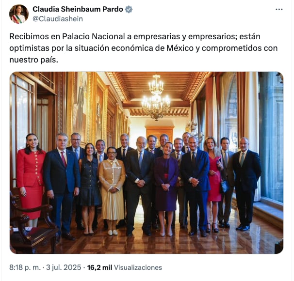 Reunión de Claudia Sheinbaum con empresarios