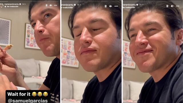 Samuel García prueba la leche materna en cereal de Mariel