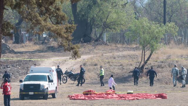 Accidente en globo aerostático ocurrido en Teotihuacán.