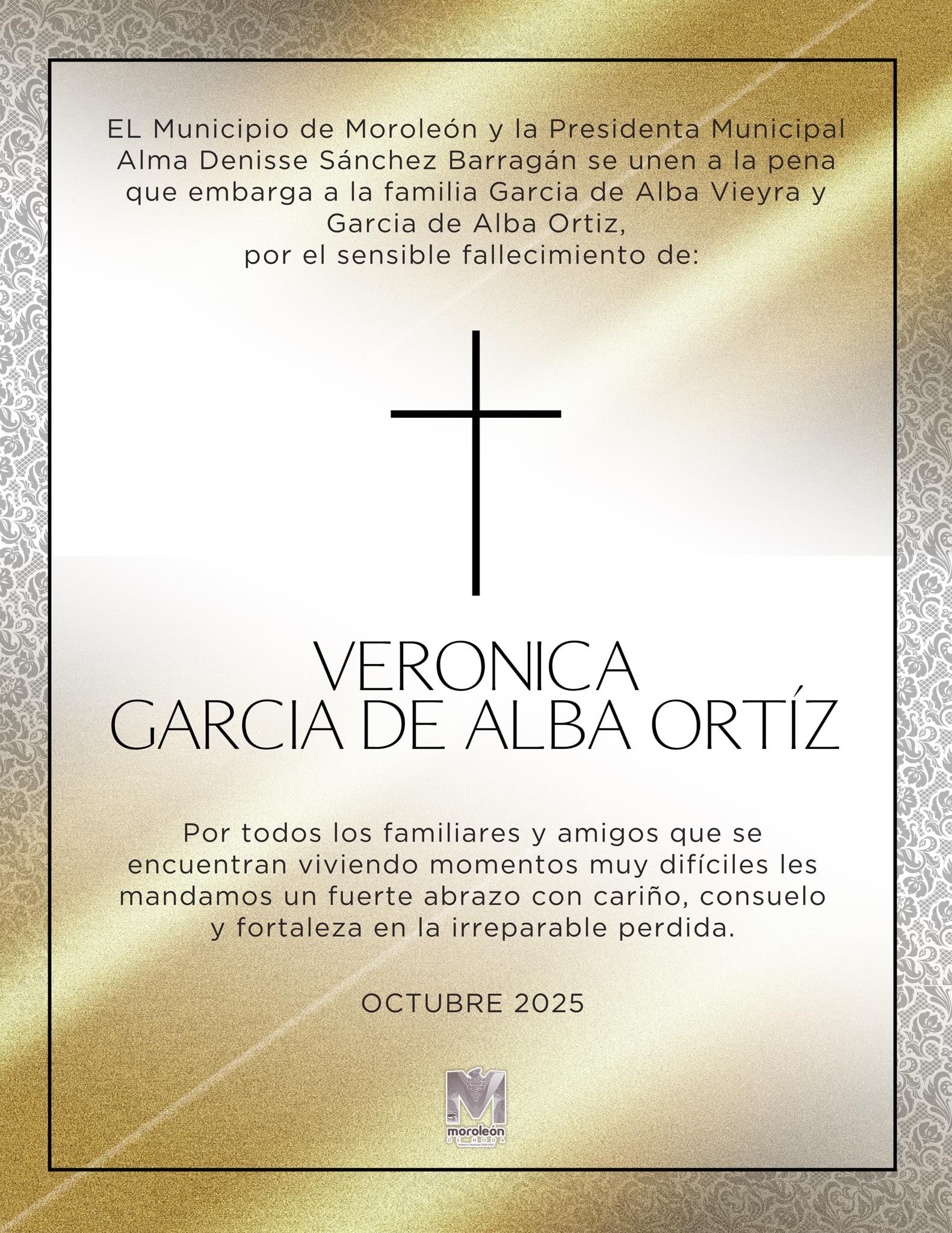 Lamentan muerte de Verónica García de Alba Ortiz