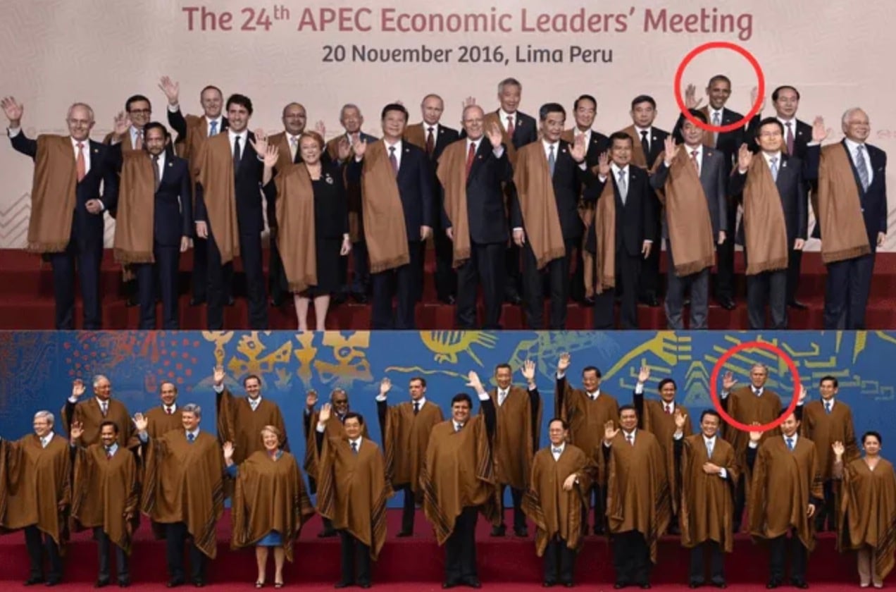 Fotos oficiales del APEC en ediciones del 2008 y 2016