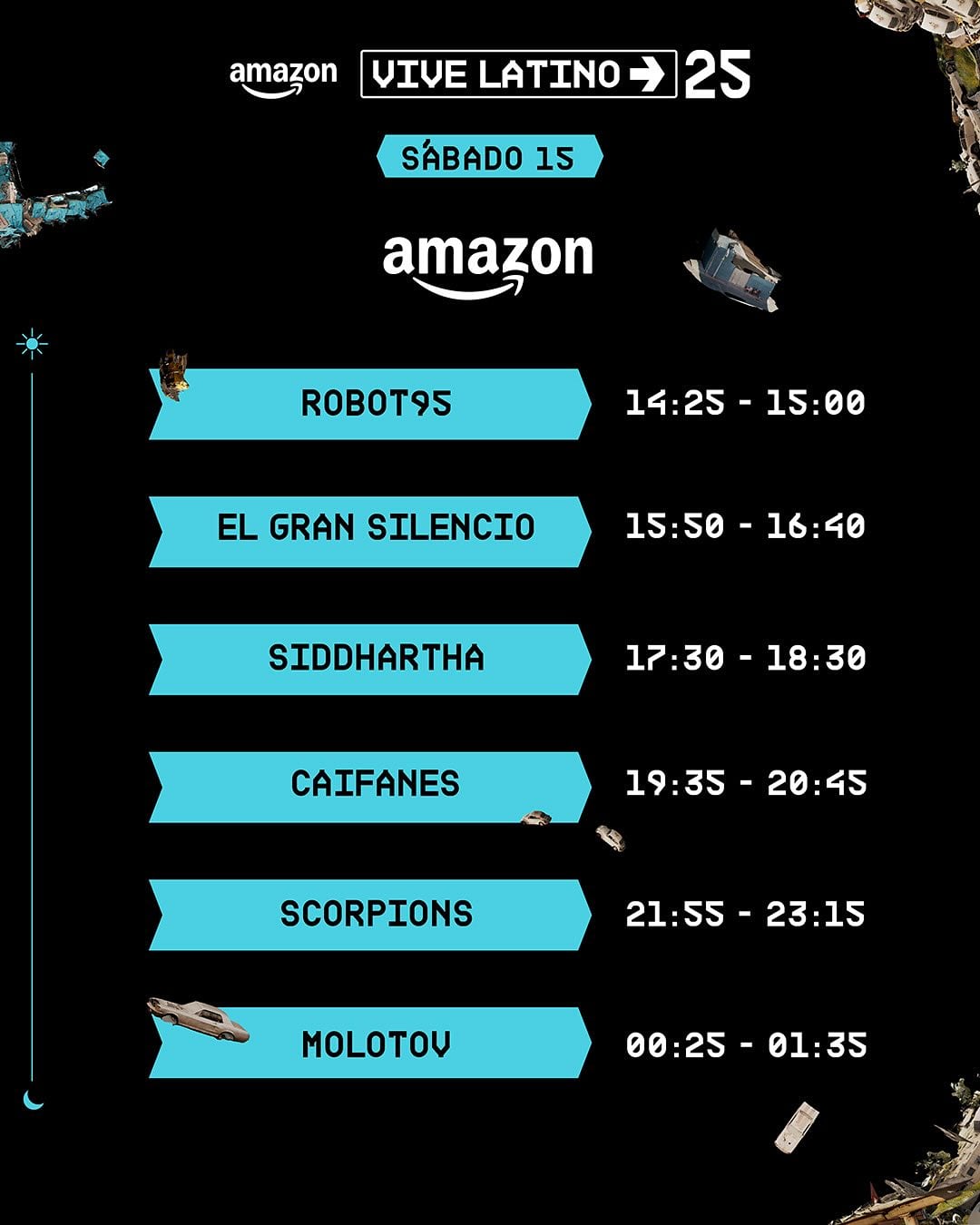 Vive Latino 2025 Horarios Sábado 15 Escenario Amazon