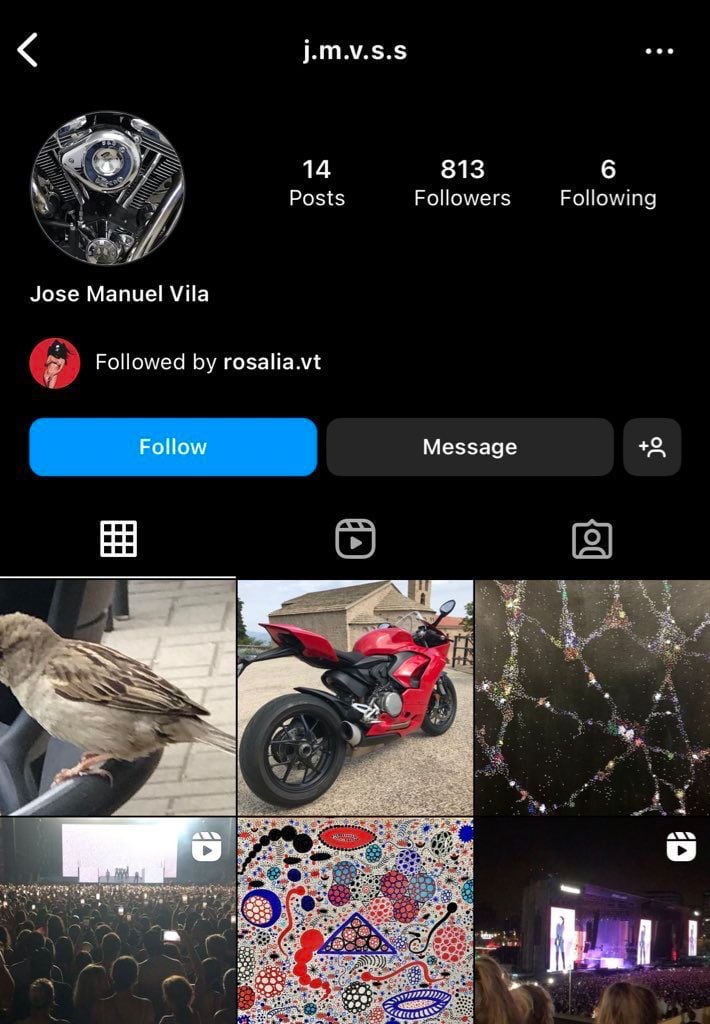 El papá de Rosalía ha dejado de seguir en redes sociales a Rauw Alejandro