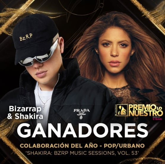 Premios Lo Nuestro 2024: ‘Shakira: BZRP Music Sessions, Vol. 53′ gana a Colaboración Del Año – Pop-Urbano