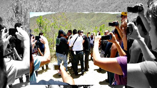 Momento en el que es capturado por intentar agredir a una ranchera de Sierra La Laguna.